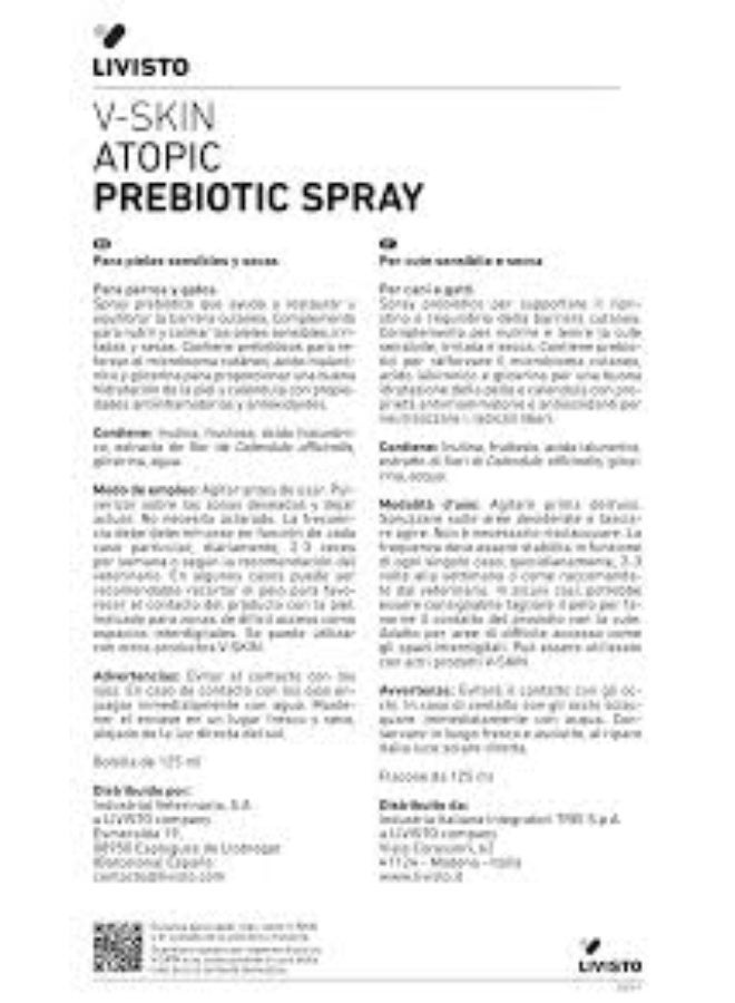 Livisto V-Skin سبراي عناية بالبشرة للكلاب والقطط  لترطيب وتهدئة البشرة الحساسة  125 مل - Image 3